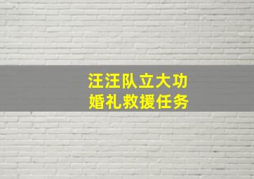 汪汪队立大功 婚礼救援任务